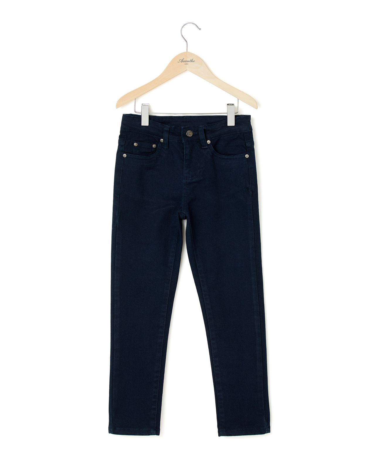 Pantalon 5 poches marine | Fille