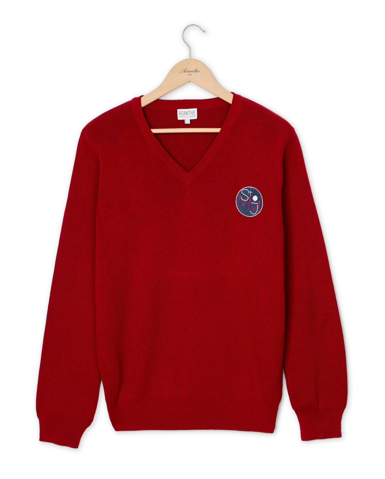 Pull col V rouge St Joseph Château Thierry | Lycée