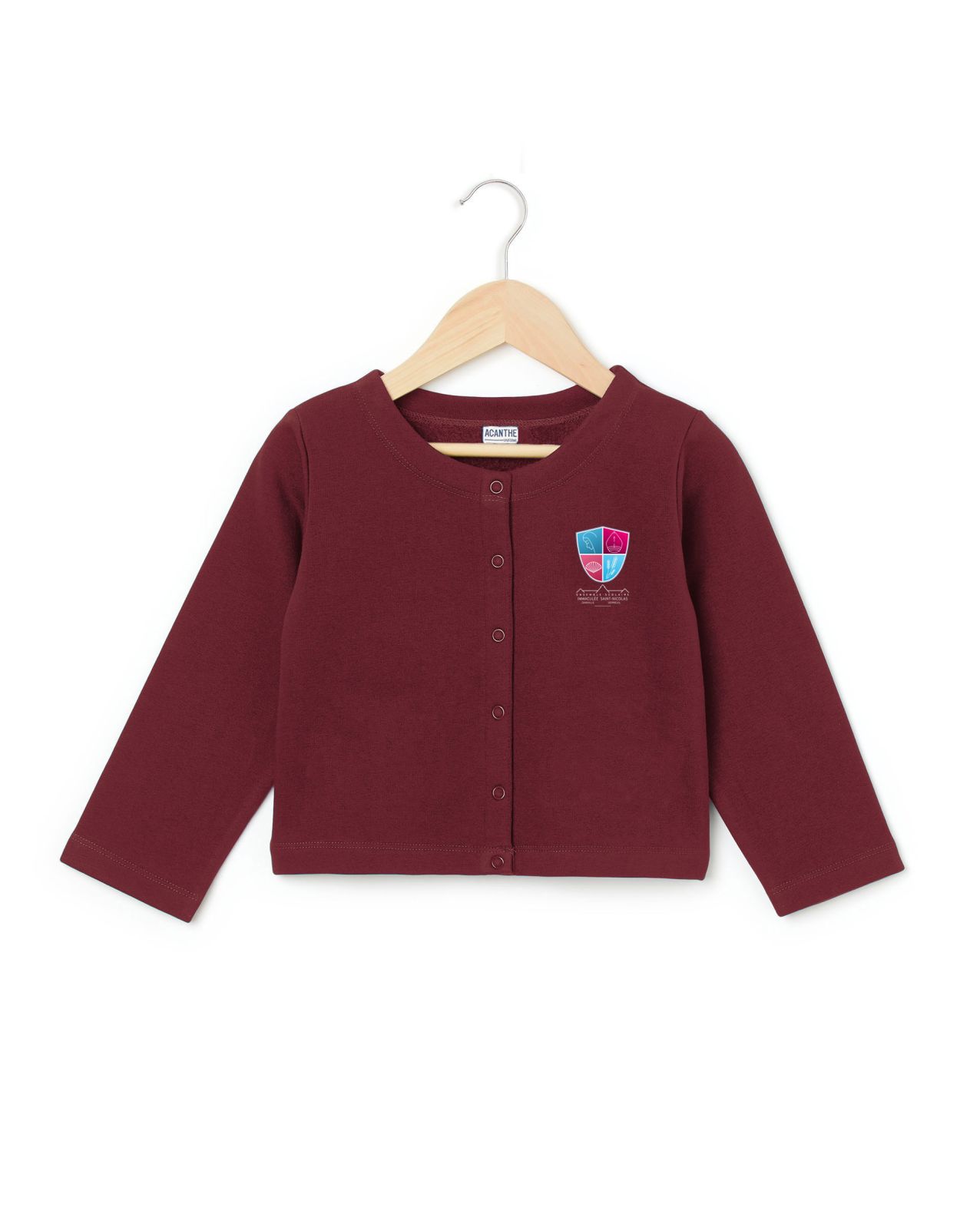 Cardigan sweat Immaculée St Nicolas  | Fille