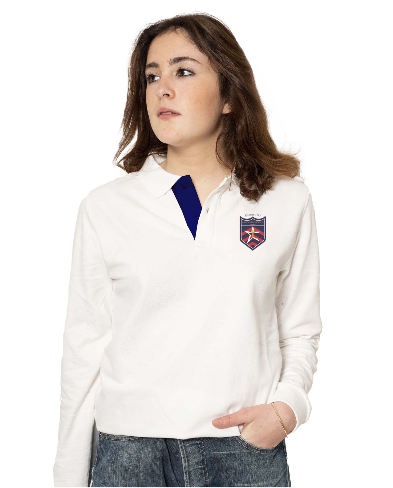 Polo ML blanc | La Rochefoucauld