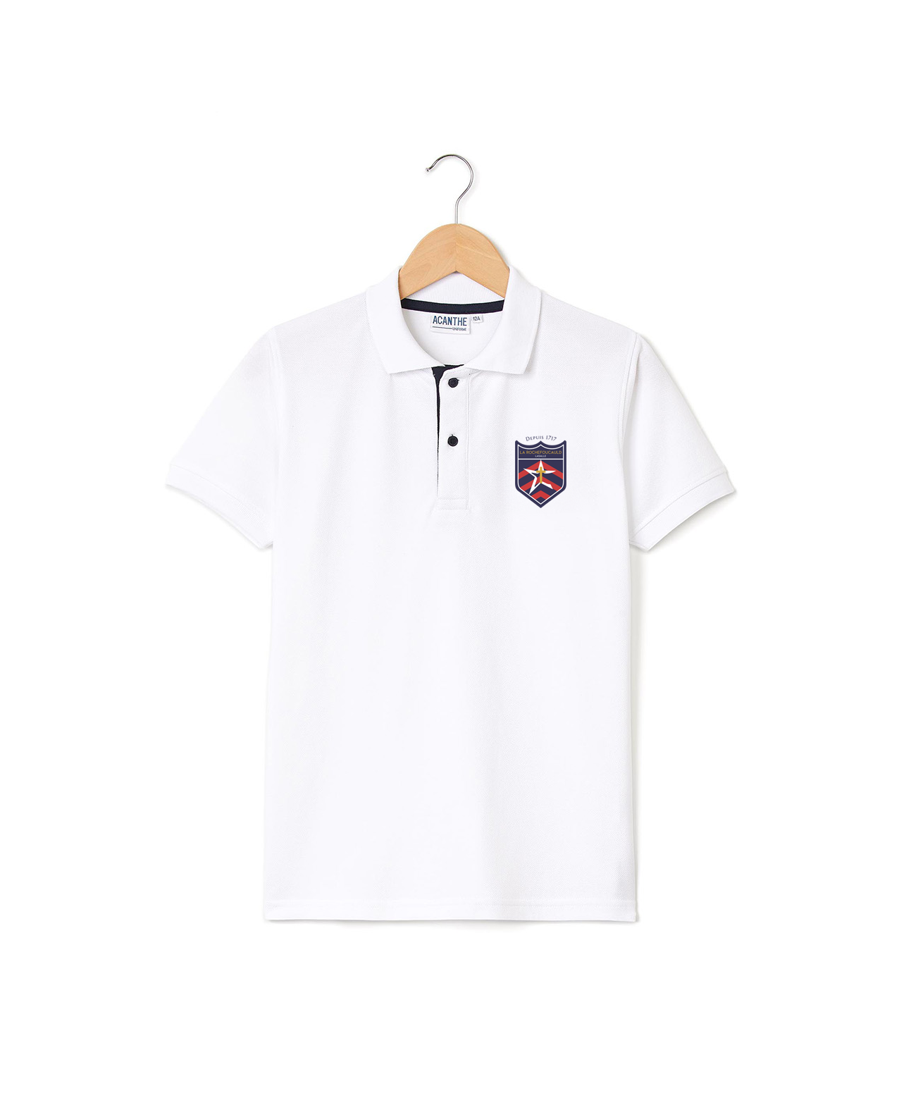Polo MC blanc | La Rochefoucauld