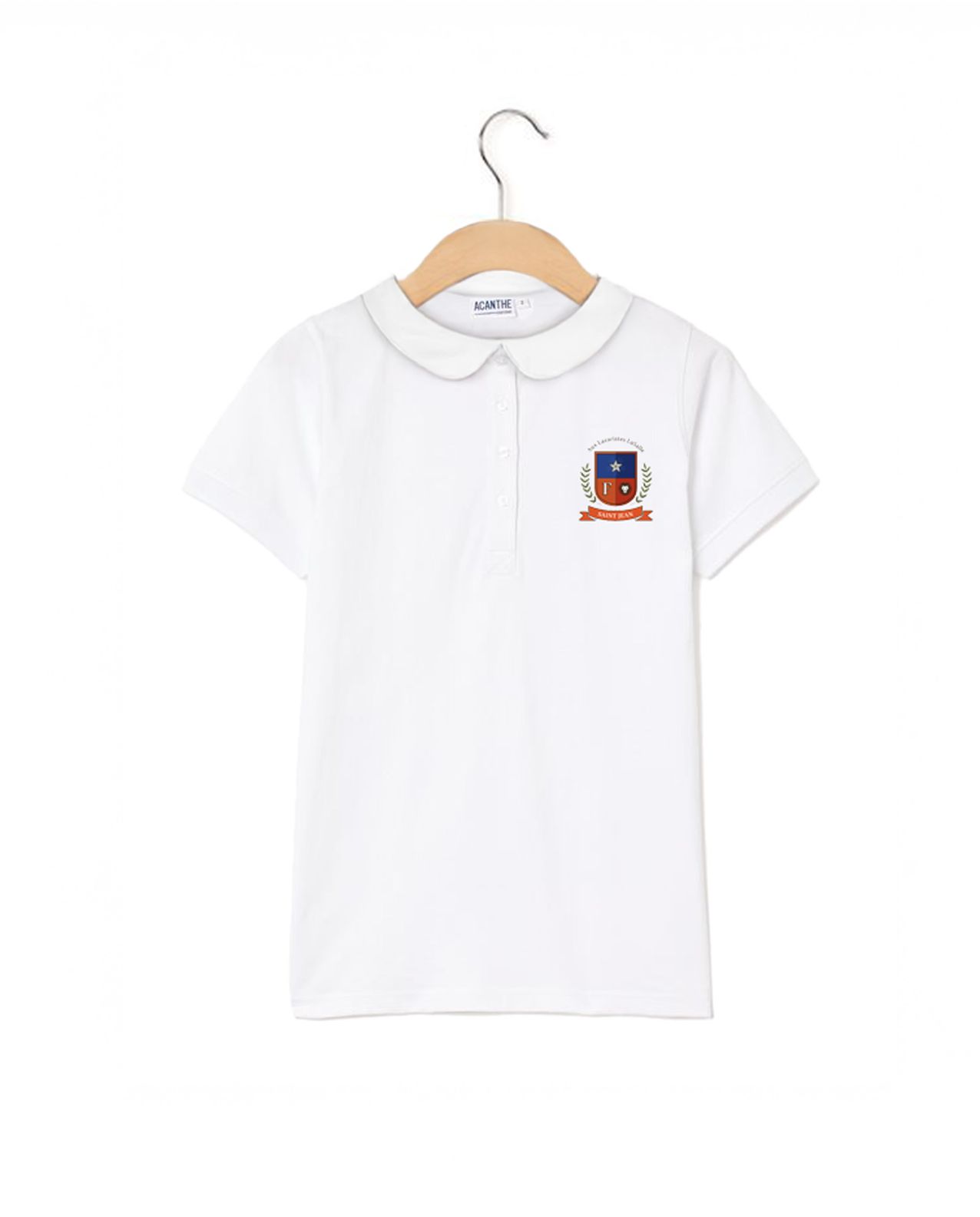 Polo MC blanc Ecole St Jean | Fille