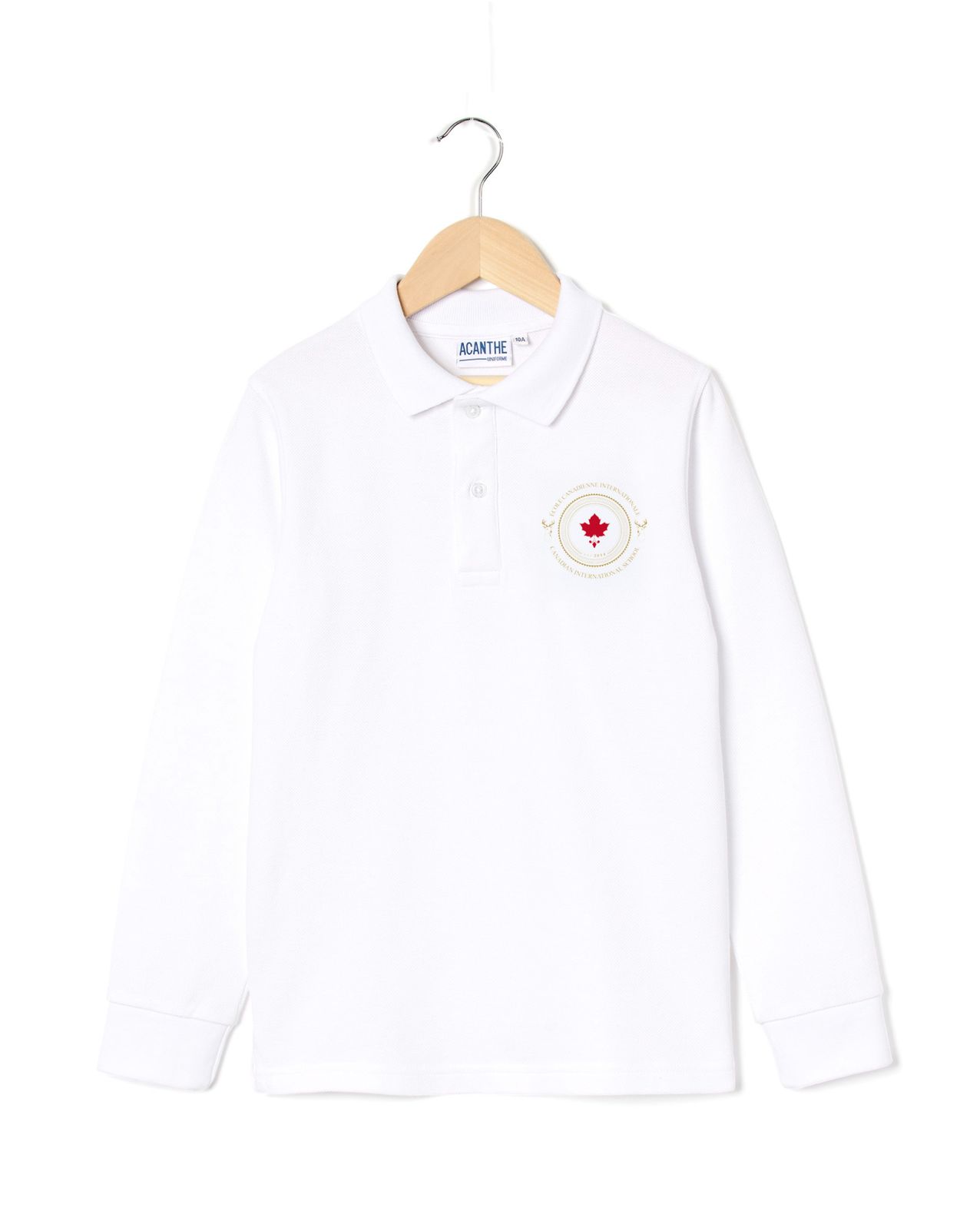 Polo piqué manches longues Ecole Canadienne | Mixte