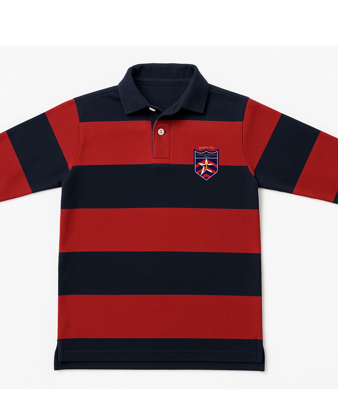 Polo Rugby rayé 6e/5e | La Rochefoucauld