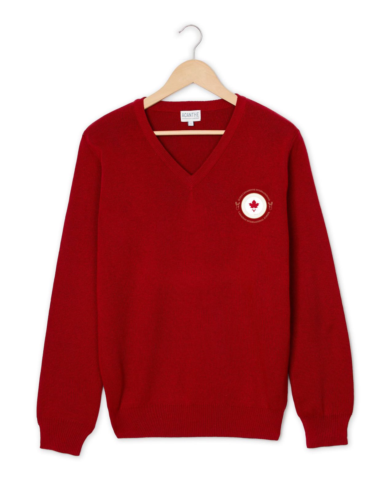 Pull col V acry-coton Ecole Canadienne | Mixte