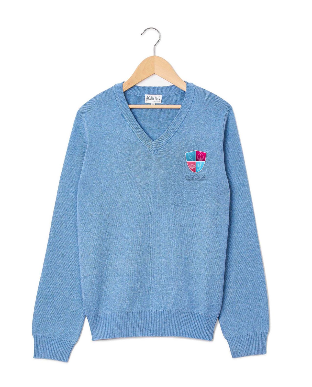 Pull col V acry-coton Immaculée Damville NOUVEAU LOGO
