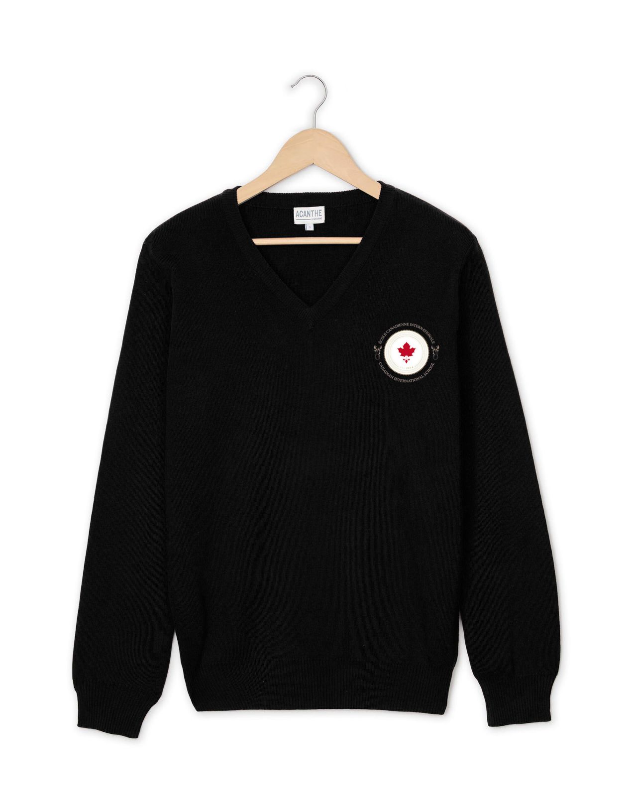 Pull col V acry-coton Ecole Canadienne | Mixte