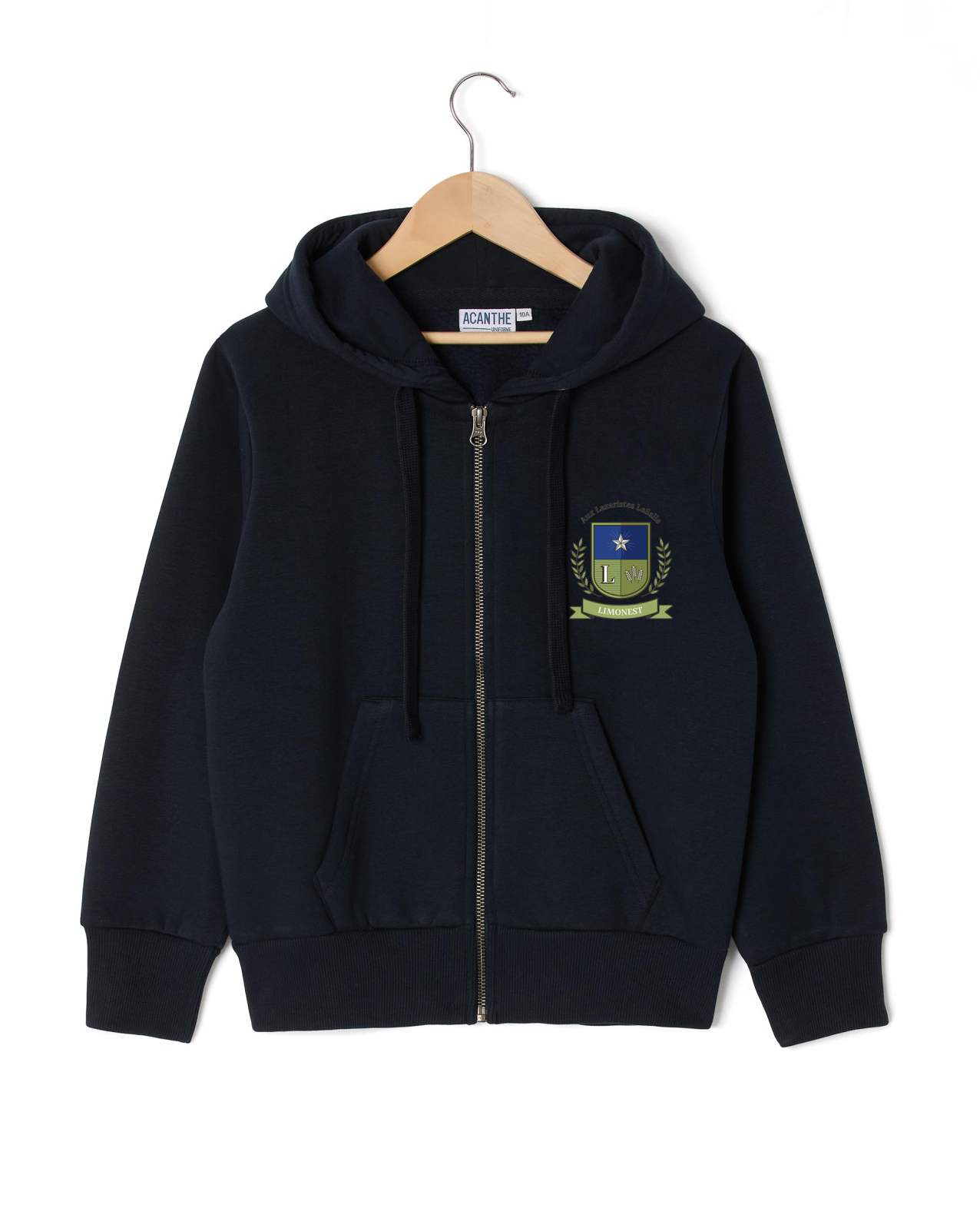 Sweat-shirt zippé marine Lazaristes La Salle | Limonest