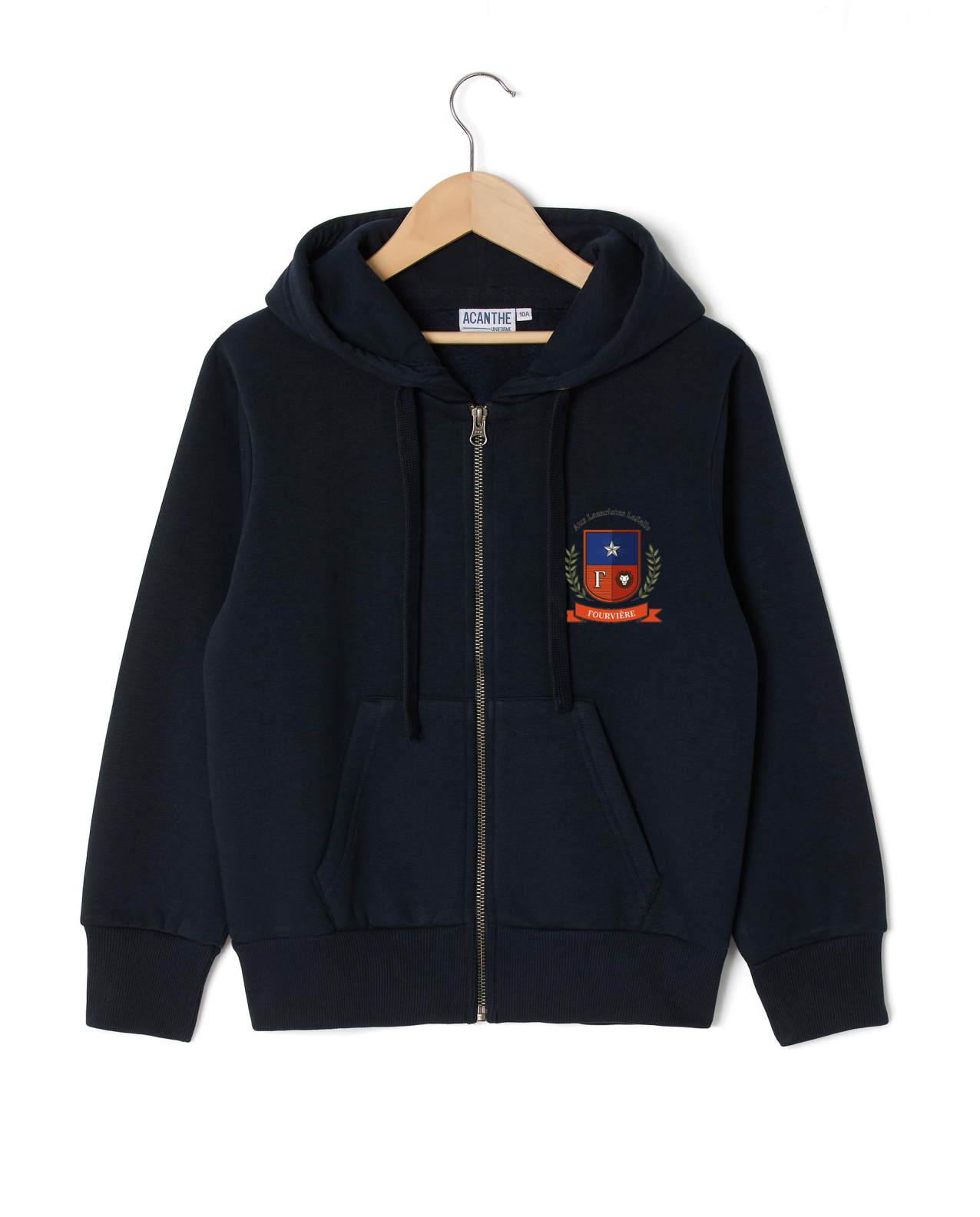 Sweat-shirt zippé  marine Lazaristes La Salle | Fourvière