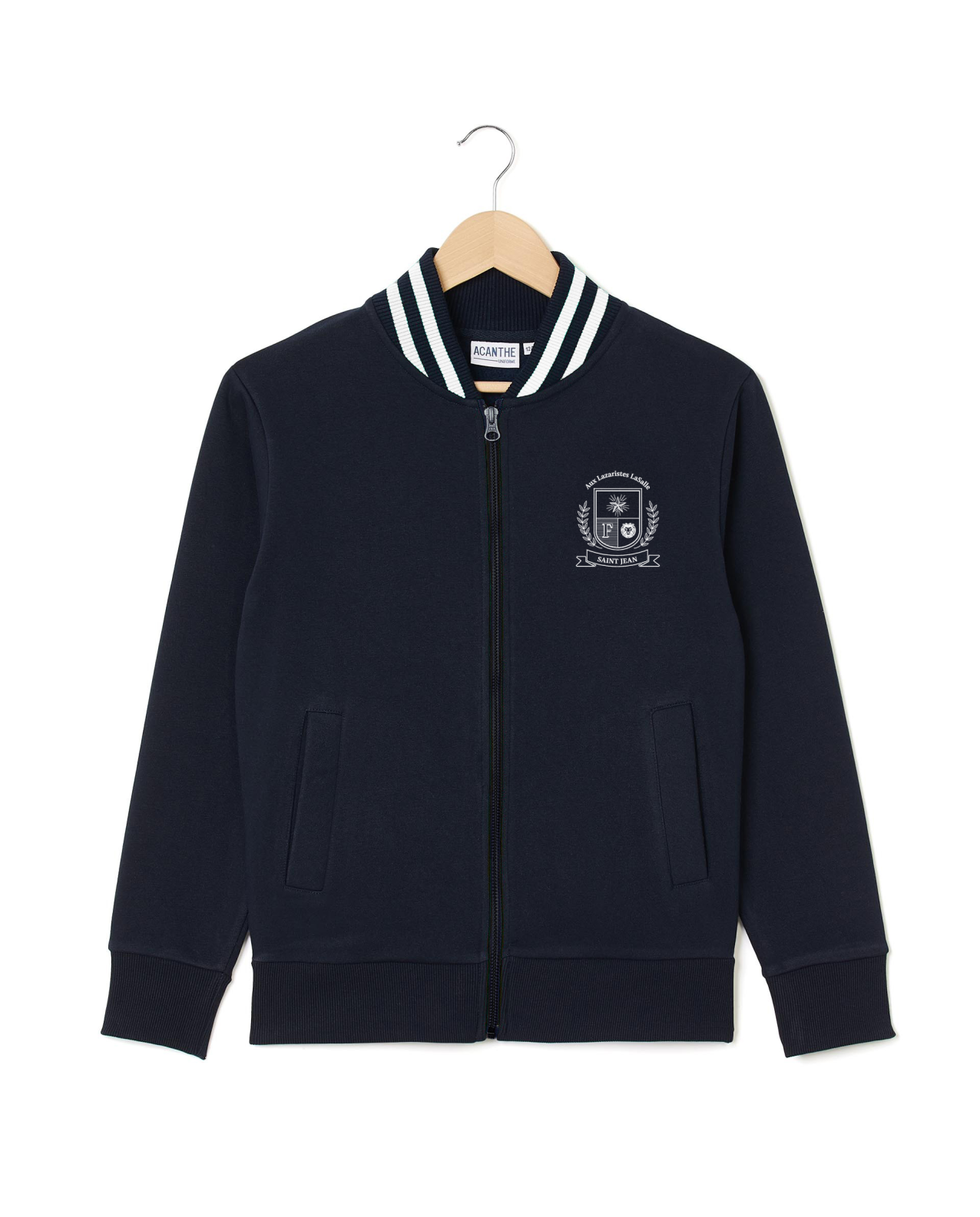 Veste teddy marine Ecole St Jean | Mixte